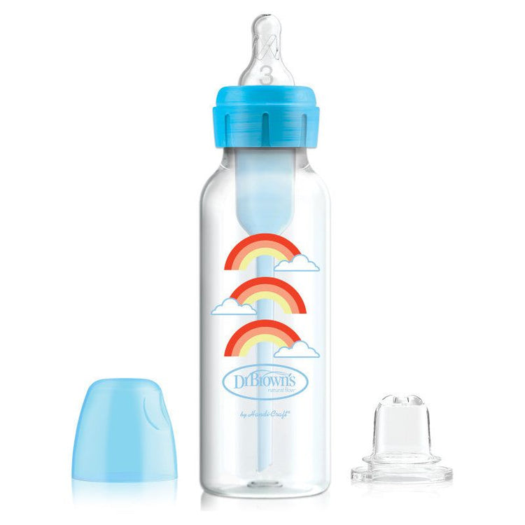 Orange Red Dr Brown's Options+ Narrow Sippy Bottle Starter Kit 6m+ 250ml - 3 Colours