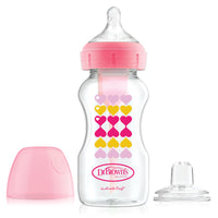 Misty Rose Dr Brown's Options+ Sippy Bottle Starter Kit 6m+ 270ml - 3 Colours