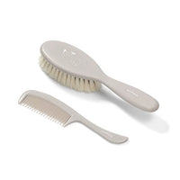 Light Gray Babyono Soft Natural Hairbrush + Comb - 4 Colors