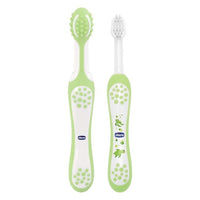Light Gray Chicco Oral Training Toothbrush Set 4m+ - Green