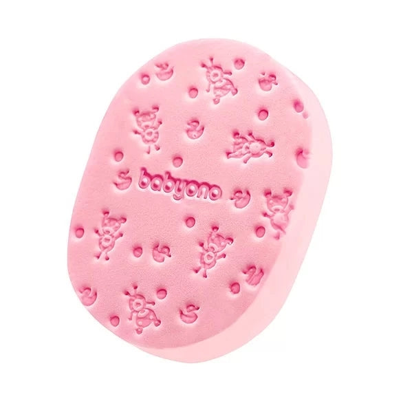 Pink Babyono Soft Baby Bath Sponge - 3 colours
