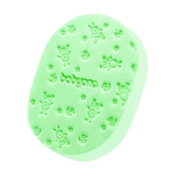 Pale Green Babyono Soft Baby Bath Sponge - 3 colours