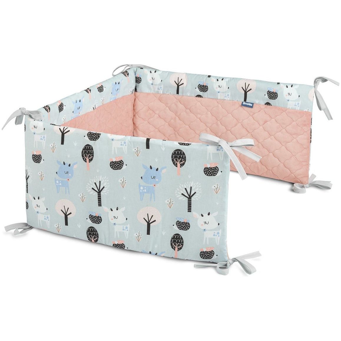 Light Gray Sensillo Velvet Cot Bumper - 6 Designs