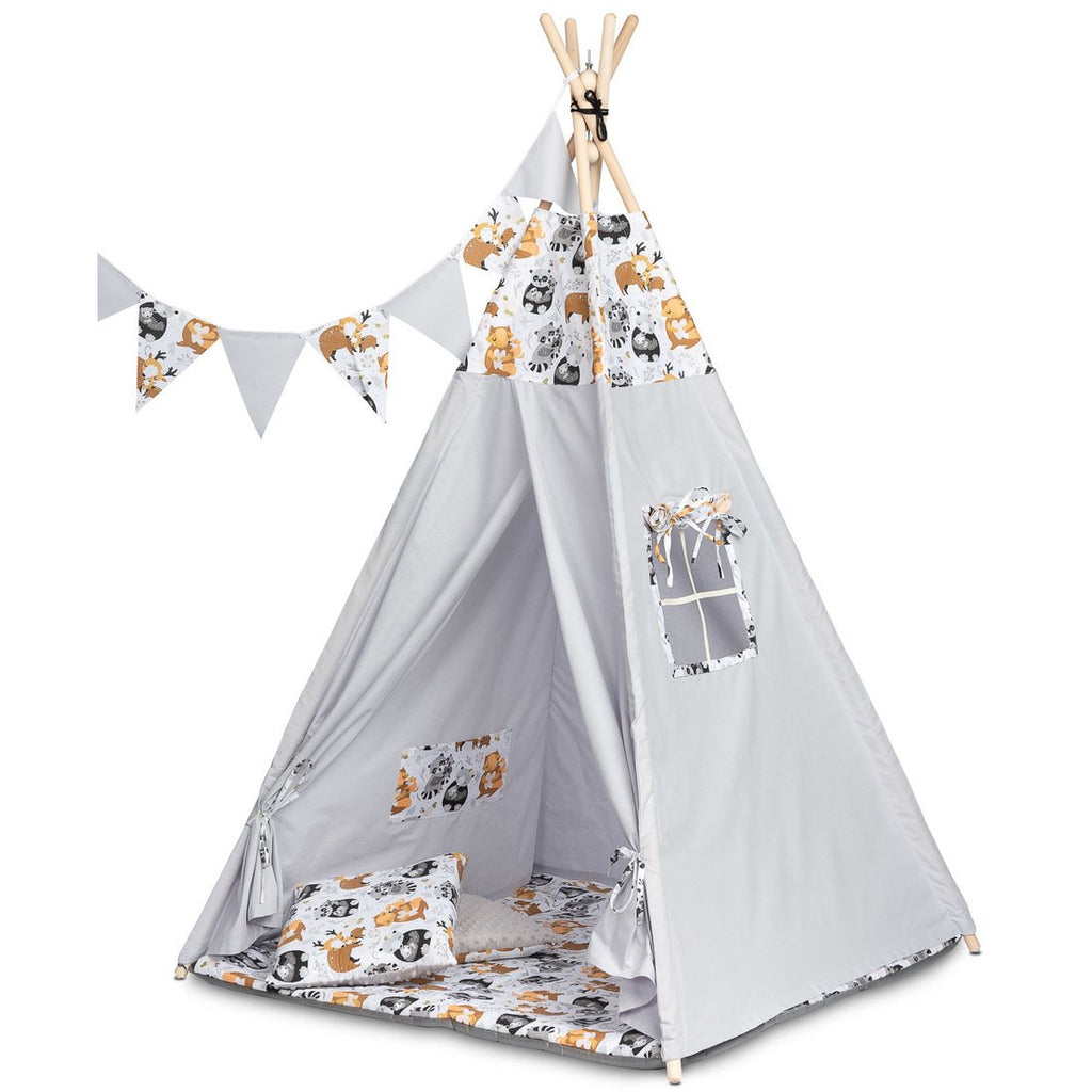 Light Gray TOYZ Teepee Play Tent - 3 Designs