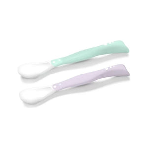 Light Gray Babyono Flexible Spoons With Shape Memory Grip 2pcs - 4 Colours