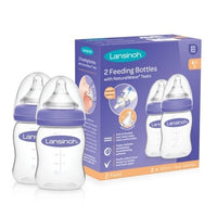 Light Slate Gray Lansinoh Feeding Bottle With NaturalWave™ Teat - 2 Sizes