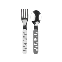 Dim Gray Babyono Stainless first cutlery set - 2 Colours