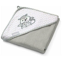Gray Babyono Bamboo Hooded Bath Towel  Available in 2 Sizes - Grey Foxes