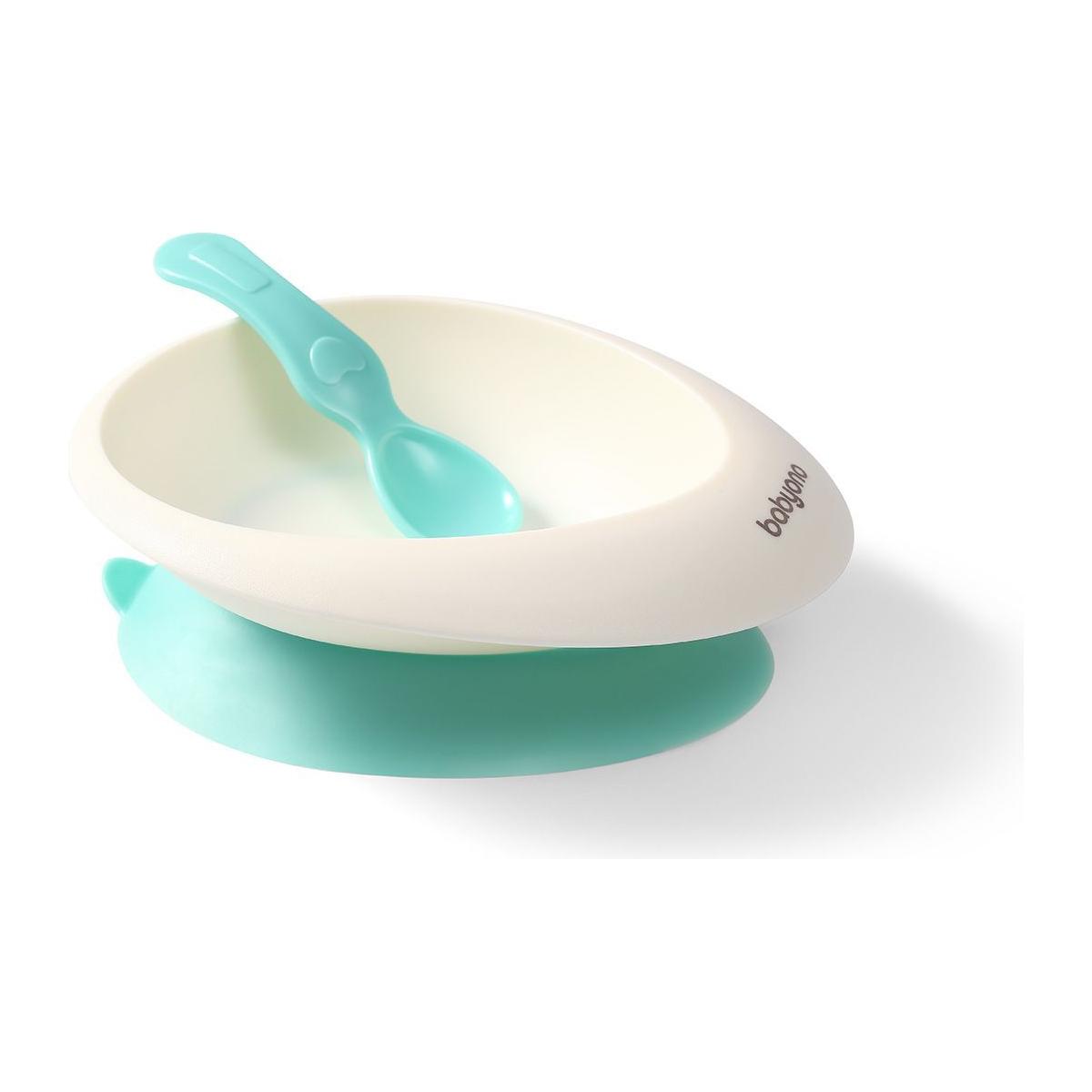 Babyono Suction Bowl With Spoon 6m+ - Mint