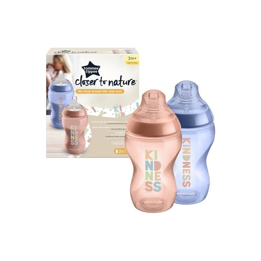 Tommee Tippee Closer to Nature Girl 3m+ Bottle Set 340ml 2 Pack