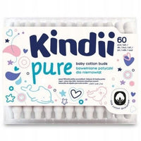 Kindii Pure Cotton Baby Buds 60 pcs - 5 pack