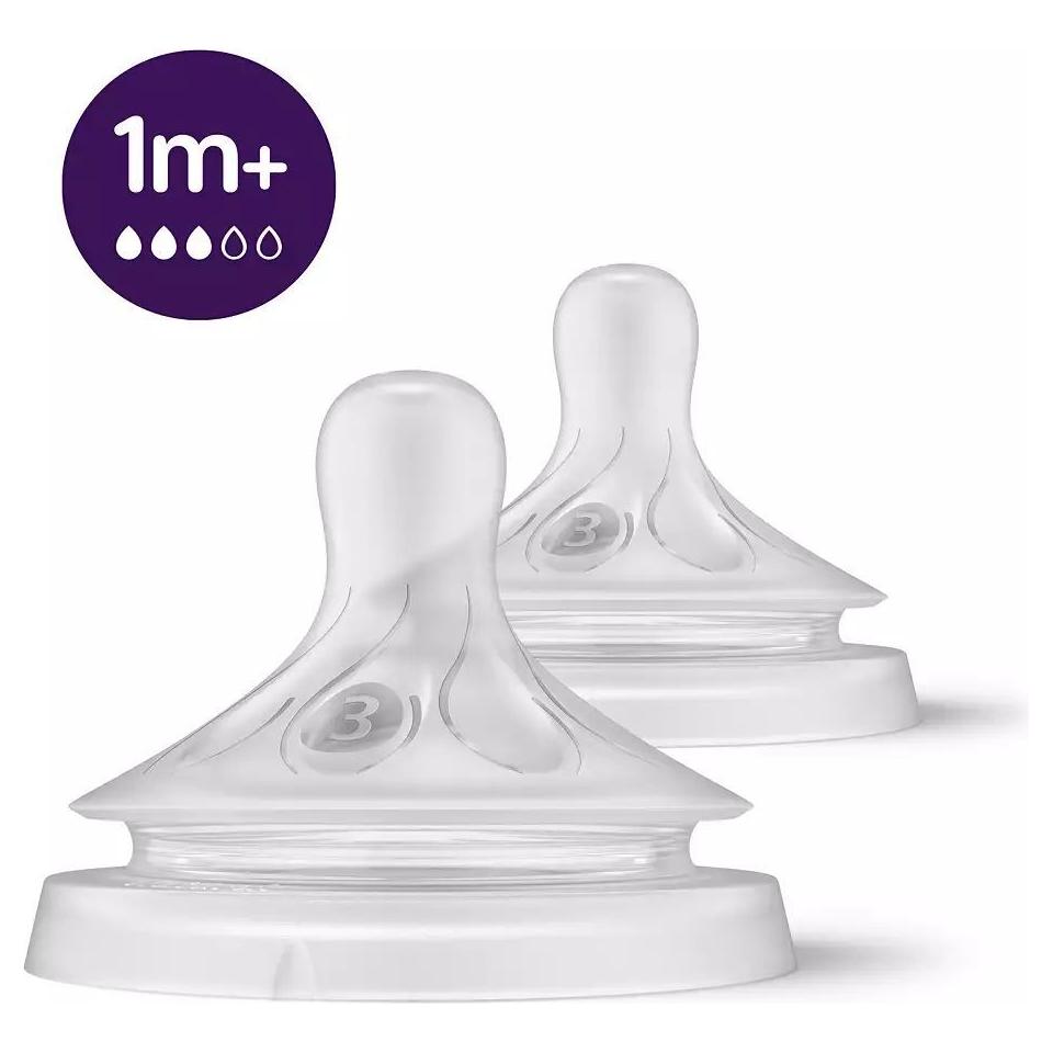 Philips Avent Natural Response Teat 2 pcs - 3.0 1m+ Flow 3