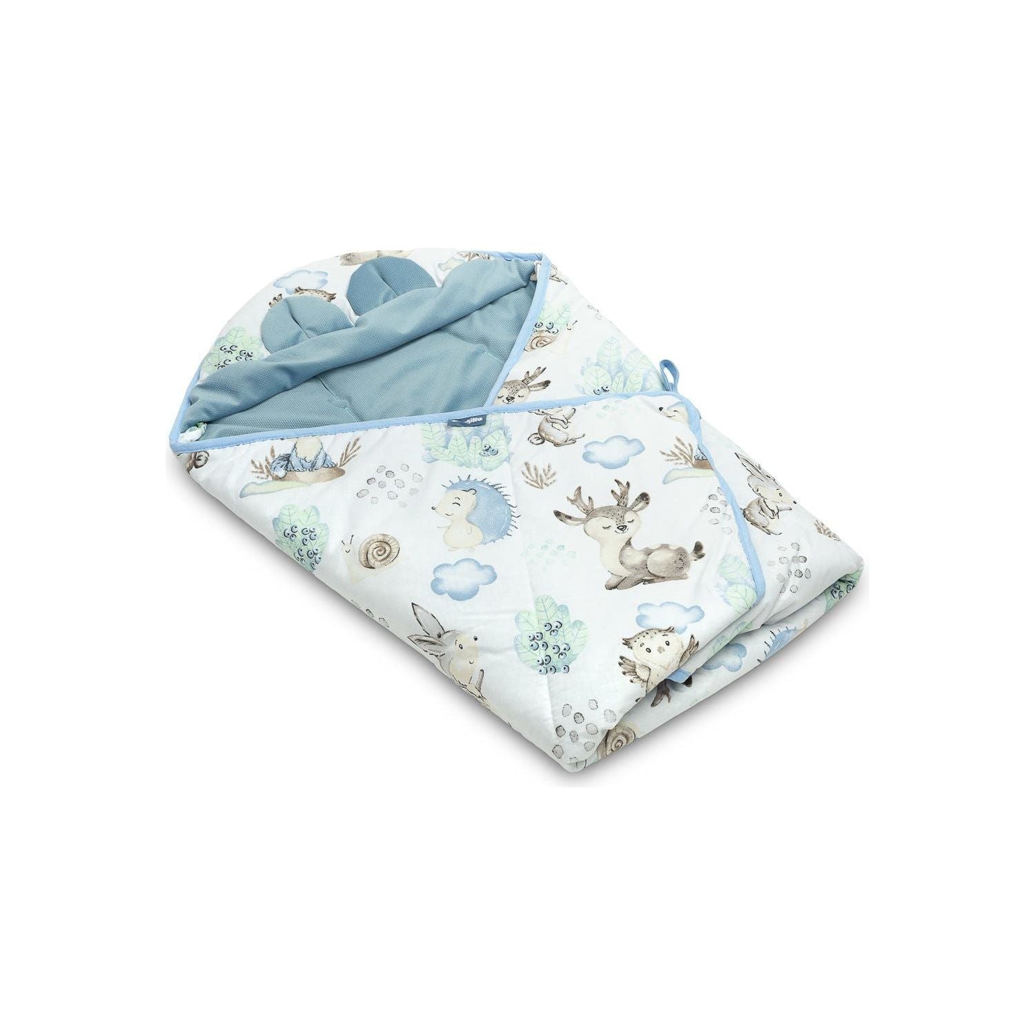 Sensillo Frilly Velvet Car Seat Blanket XL Version - Blue Animals