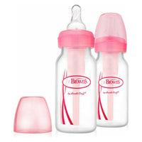 Misty Rose Dr Brown's Anti-colic Options+ Narrow Bottle 120 ml 2 Pack - 2 Colours