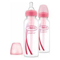 Misty Rose Dr Brown's Anti-colic Options+ Narrow Bottle 250 ml 2 Pack - 3 Colours