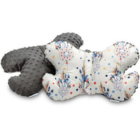 Light Gray Sensillo Minky Butterfly Pram Cushion - 4 Designs