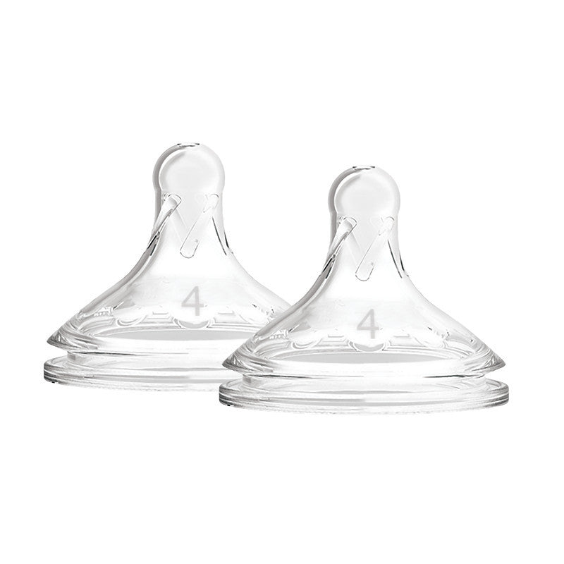 White Smoke Dr Brown's Wide Neck Level 4 Natural Flow Teats 9M+, 2 Pack