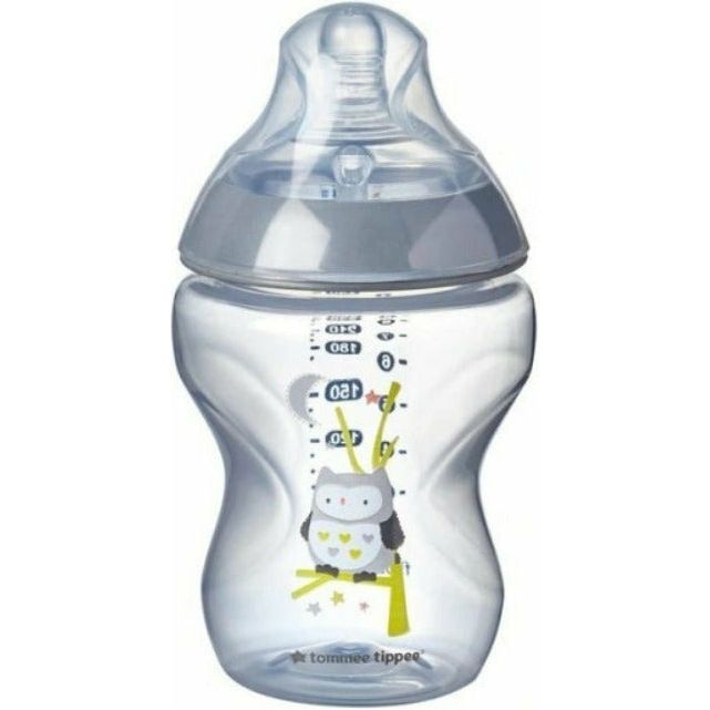Light Gray Tomme Tippee Closer To Nature Anti-Colic Bottle 260ml - 2 Colours