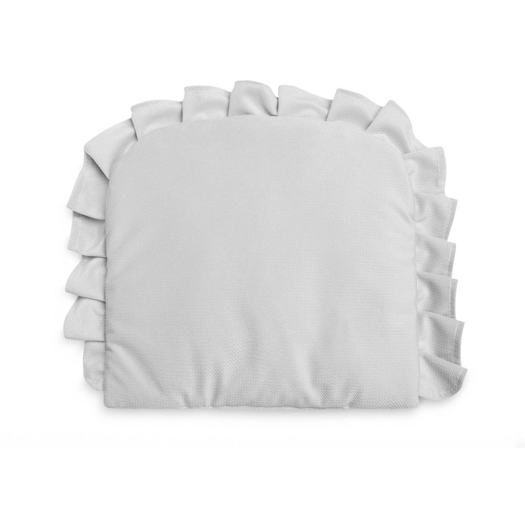 Light Gray Sensillo Velvet Pillow With Frill - 3 Colours