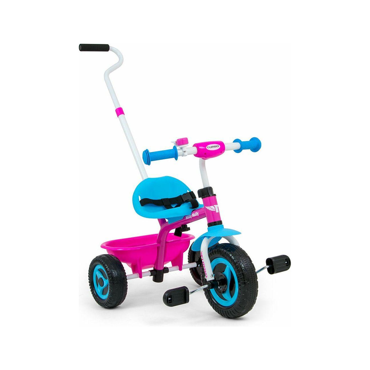 Lavender Milly Mally Tricycle Turbo With Handle - 8 Colours