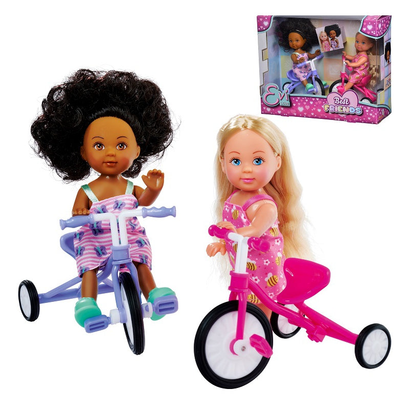 SIMBA Evi Doll with Friend on Bikes