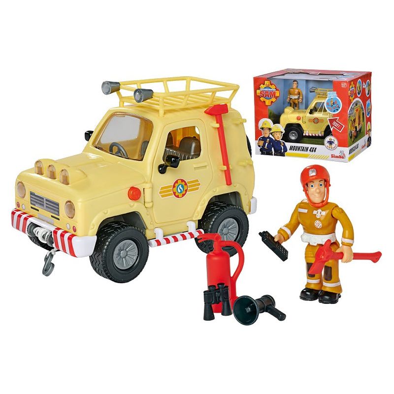 Simba Fireman Sam Jeep Rescue Action Figure Sam