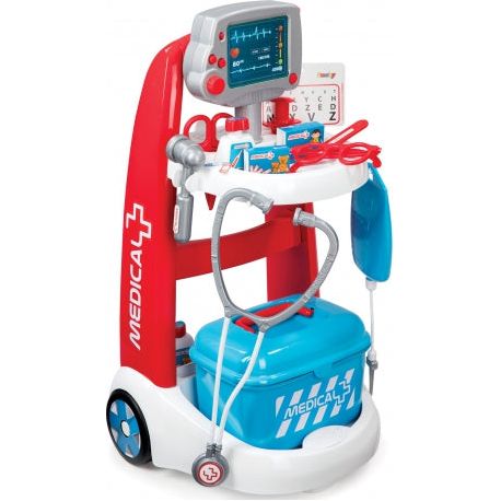 Dark Cyan Smoby Electronic Little Doctor Trolley