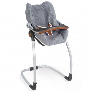 Light Slate Gray Smoby Maxi Cosi 3in1 Doll Carrier With Highchair and Swing - 3 Colours