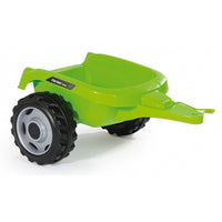 Yellow Green Smoby Tractor with Trailer Farmer Max Bucket