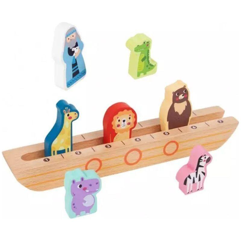 Tooky Toy Wooden Noah's Ark + Riddle Book