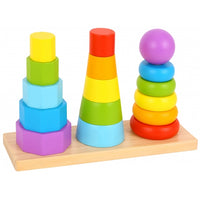 Gray Tooky Toy Wooden Sorters Three Towers