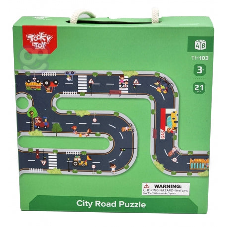 Dark Sea Green Tooky Toy Create Your Own Road Puzzle 21 pcs -  3 Versions