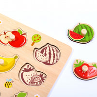 Bisque Tooky Toy Wooden Puzzle - Vegetables
