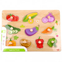 Tan Tooky Toy Wooden Puzzle - Vegetables