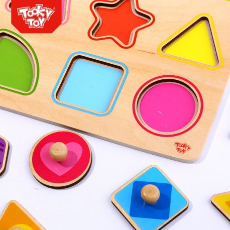 Bisque Tooky Toy Wooden Puzzle - Shapes