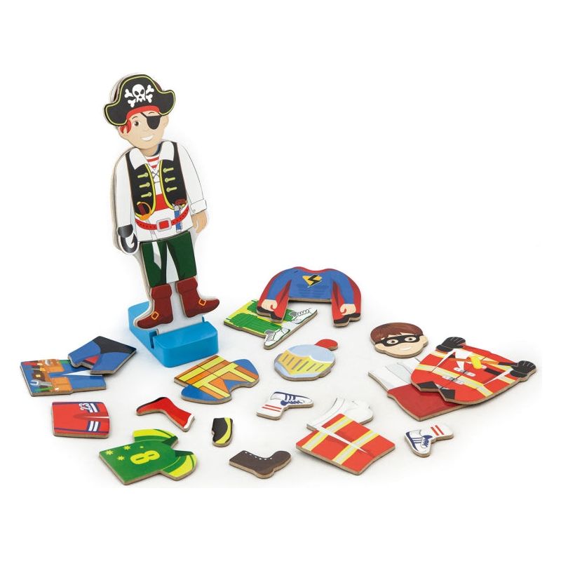 Viga Houten Jigsaw Magnetische Educatieve Aankleedpuzzel - Kostuums