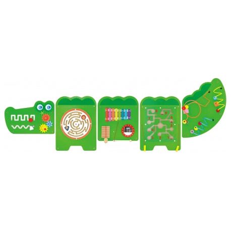 Lime Green Viga Sensory Educational Manipulation Board Crocodile