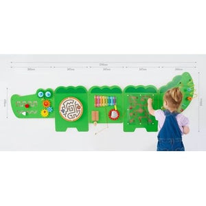 Sea Green Viga Sensory Educational Manipulation Board Crocodile