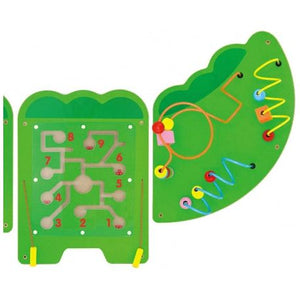 Lime Green Viga Sensory Educational Manipulation Board Crocodile