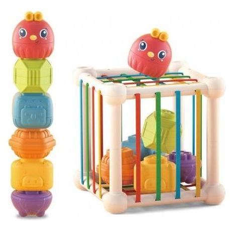 Woopie Flexible Sensory Cube Sorter for Kids Crazy Shapes