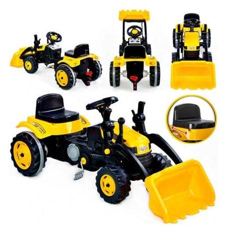 Goldenrod WOOPIE Pedal Tractor Yellow Bulldozer