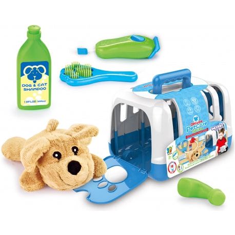 Light Gray Woopie PetCare Vet Set With Dog